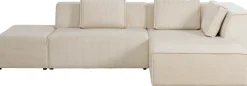 KARE Ecksofa Infinity Ottomane Cord Creme Rechts Best