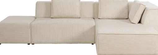 KARE Ecksofa Infinity Ottomane Cord Creme Rechts Best