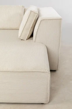 KARE Ecksofa Infinity Ottomane Cord Creme Rechts Best