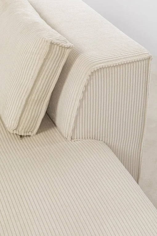 KARE Ecksofa Infinity Ottomane Cord Creme Rechts Best