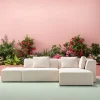 KARE Ecksofa Infinity Ottomane Creme Rechts Fashion