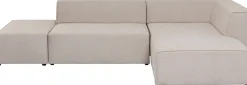 KARE Ecksofa Infinity Ottomane Creme Rechts Fashion
