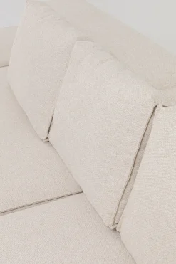 KARE Ecksofa Infinity Ottomane Creme Rechts Fashion