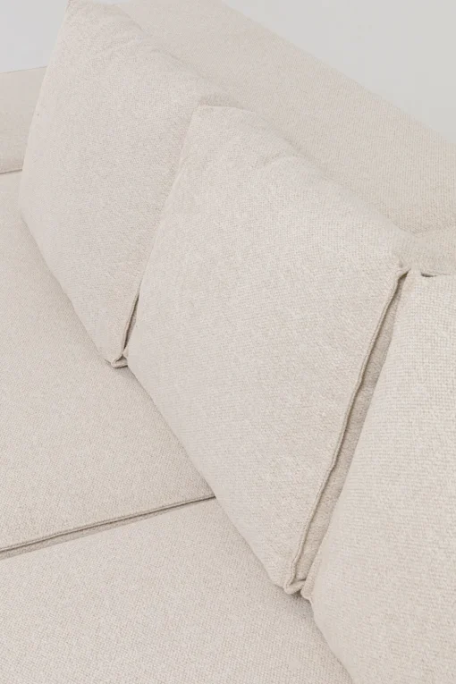 KARE Ecksofa Infinity Ottomane Creme Rechts Fashion