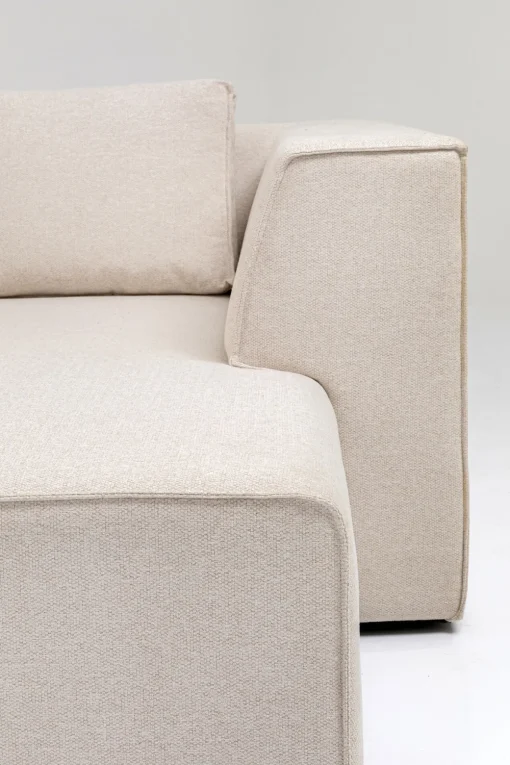 KARE Ecksofa Infinity Ottomane Creme Rechts Fashion