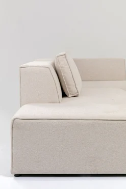 KARE Ecksofa Infinity Ottomane Creme Rechts Fashion