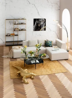 KARE Ecksofa Infinity Ottomane Creme Rechts Fashion
