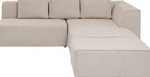 KARE Ecksofa Infinity Ottomane Creme Rechts Fashion