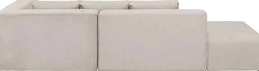 KARE Ecksofa Infinity Ottomane Creme Rechts Fashion