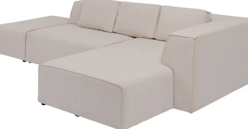 KARE Ecksofa Infinity Ottomane Creme Rechts Fashion