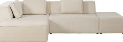 KARE Ecksofa Infinity Ottomane Cord Creme Links Discount