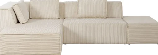 KARE Ecksofa Infinity Ottomane Cord Creme Links Discount