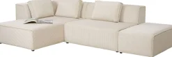 KARE Ecksofa Infinity Ottomane Cord Creme Links Discount