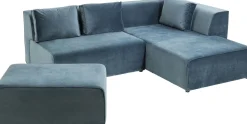 KARE Ecksofa Infinity Velvet Ocean Rechts New