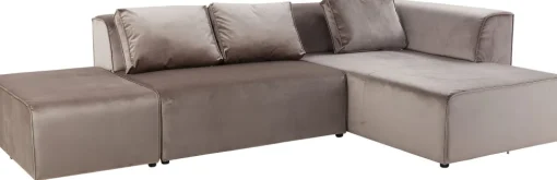 KARE Ecksofa Infinity Velvet Taupe Rechts Discount