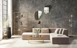 KARE Ecksofa Infinity Velvet Taupe Rechts Discount