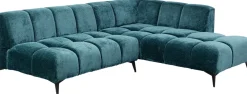 KARE Ecksofa Nia Glam Dunkelgrün Rechts 250cm Clearance