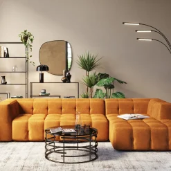 KARE Ecksofa Salamanca Goldbraun Rechts Hot