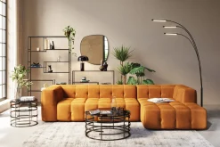 KARE Ecksofa Salamanca Goldbraun Rechts Hot