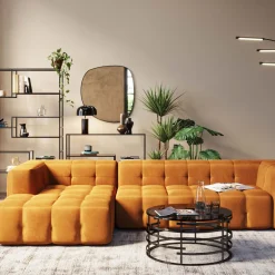 KARE Ecksofa Salamanca Goldbraun Links Online