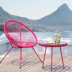 KARE Gartenset Acapulco 2tlg Mono Pink Clearance