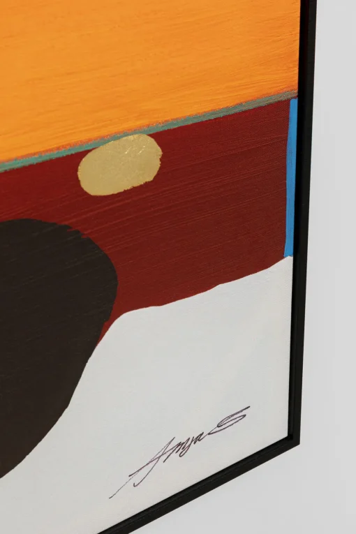 KARE Gerahmtes Bild Abstract Shapes Orange 73x143cm Hot