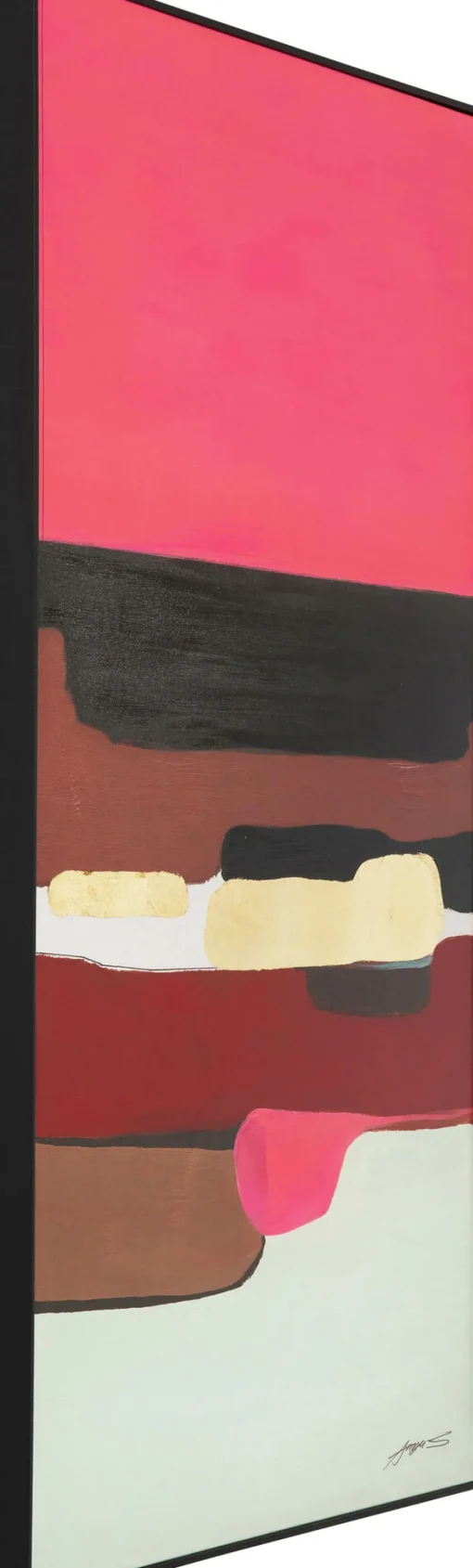 KARE Gerahmtes Bild Abstract Shapes Pink 73x143cm New