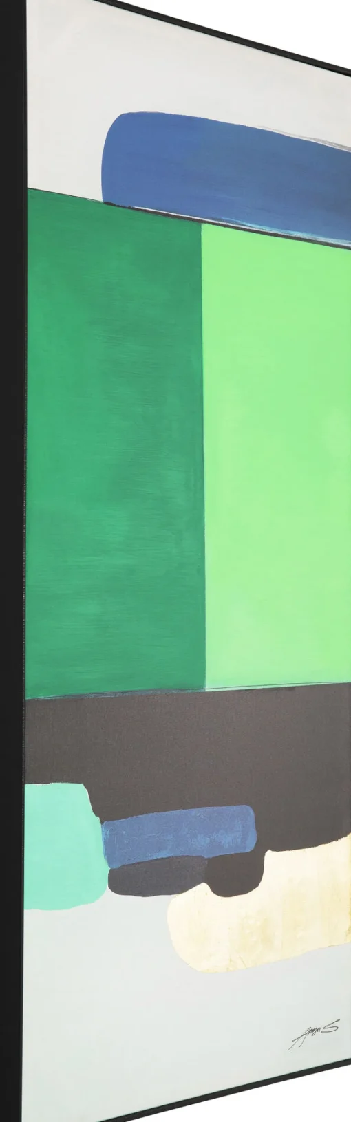 KARE Gerahmtes Bild Abstract Shapes Grün 73x143cm Outlet