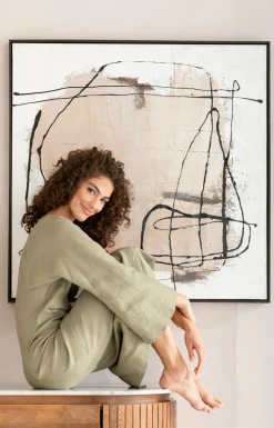 KARE Gerahmtes Bild Dust Grau 100x100cm Sale