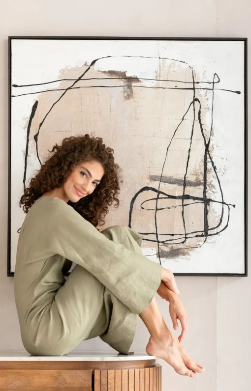 KARE Gerahmtes Bild Dust Grau 100x100cm Sale