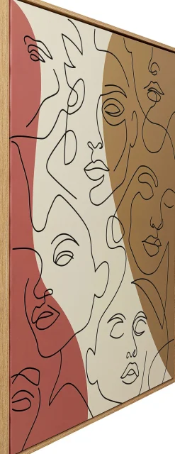 KARE Gerahmtes Bild Faccia Arte Tri Colore 90x120cm Outlet
