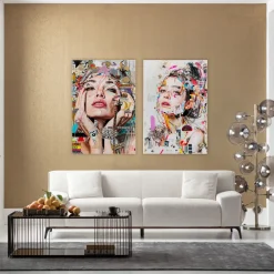 KARE Glasbild Artsy Portrait Front 80x120cm Hot