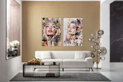 KARE Glasbild Artsy Portrait Front 80x120cm Hot
