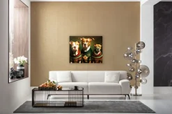 KARE Glasbild Dog Familiy 110x90cm Discount