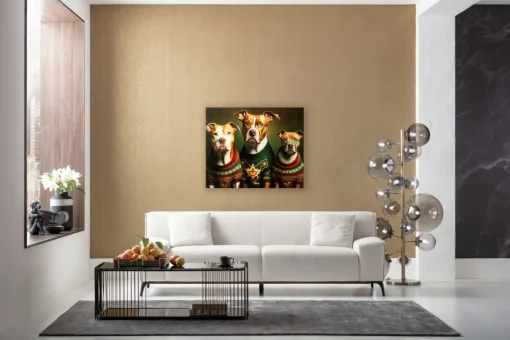 KARE Glasbild Dog Familiy 110x90cm Discount