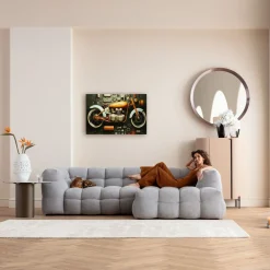 KARE Glasbild Garage Motorbike 60x80cm Outlet