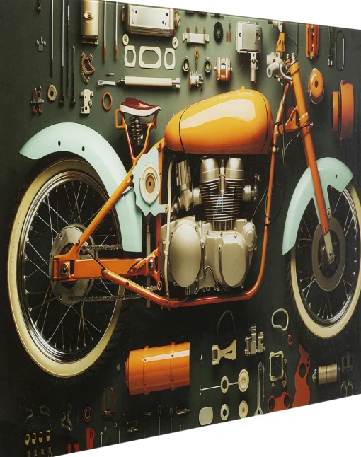 KARE Glasbild Garage Motorbike 60x80cm Outlet
