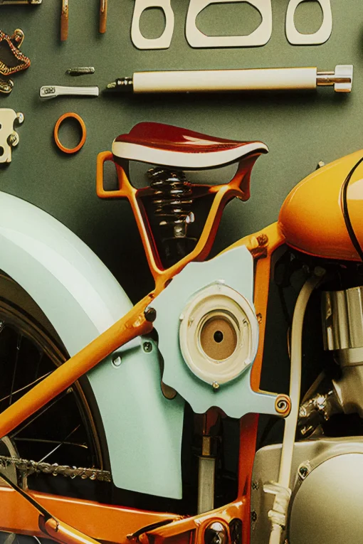 KARE Glasbild Garage Motorbike 60x80cm Outlet