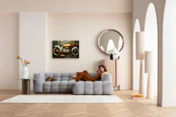 KARE Glasbild Garage Motorbike 60x80cm Outlet
