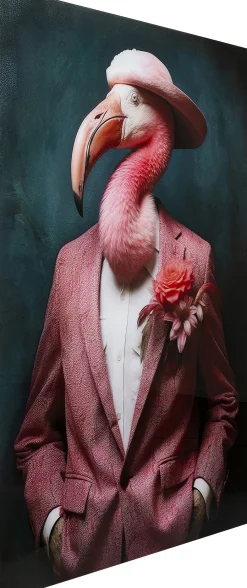 KARE Glasbild Mister Flamingo 120x160cm Discount