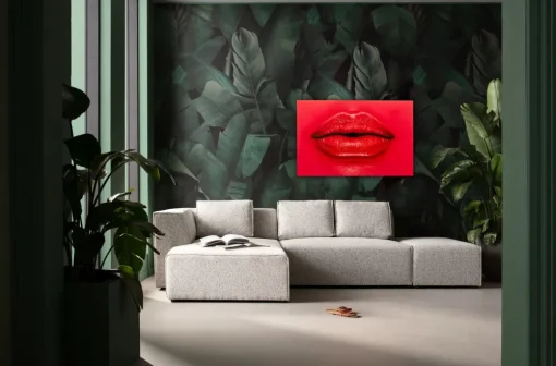 KARE Glasbild Red Lips 120x80cm Best