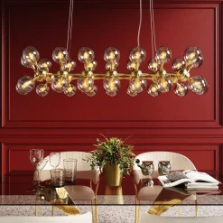 KARE Hängeleuchte Atomic Balls Brass 140cm Fashion