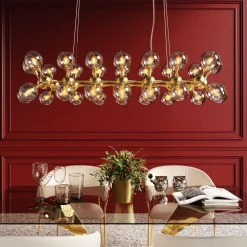 KARE Hängeleuchte Atomic Balls Brass 140cm Fashion