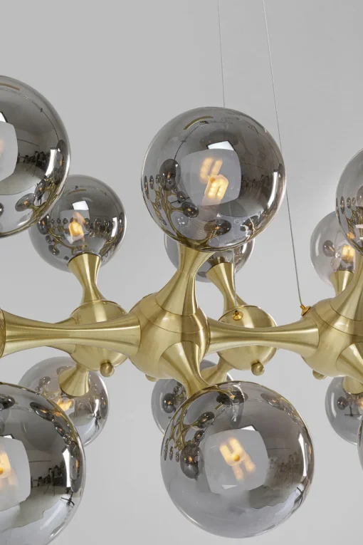 KARE Hängeleuchte Atomic Balls Brass 140cm Fashion