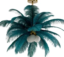 KARE Hängeleuchte Feather Palm Grün Ø87cm Fashion