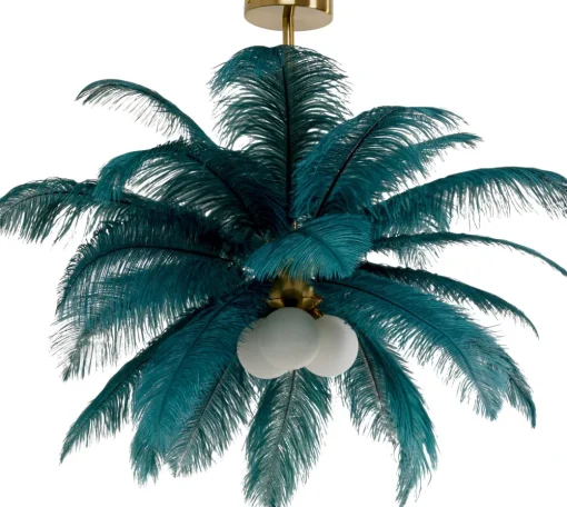 KARE Hängeleuchte Feather Palm Grün Ø87cm Fashion