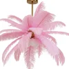 KARE Hängeleuchte Feather Palm Pink Ø87cm Outlet