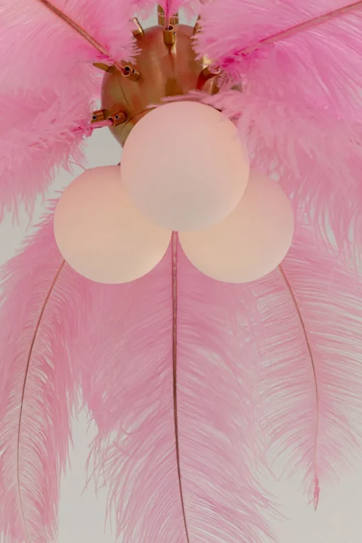 KARE Hängeleuchte Feather Palm Pink Ø87cm Outlet