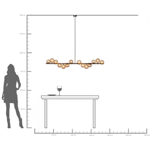 KARE Hängeleuchte Scala Balls Schwarz 155cm Sale