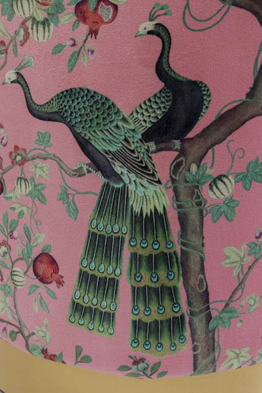 KARE Hocker Cherry Peacock Brass Ø32cm Best